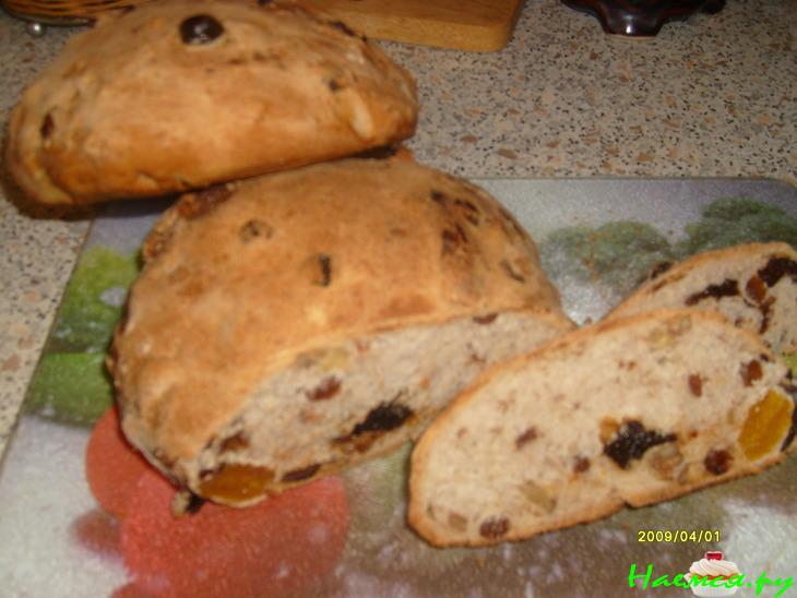 Хлеб с сухофруктами и орехами