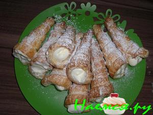 Трубочки слоёные