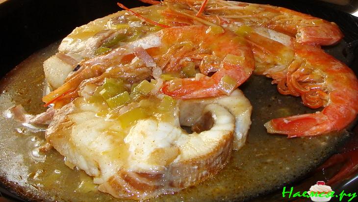 "Морской чёрт" в соусе&nbsp; 