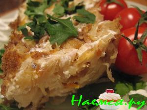 Рыба с соленой капустой