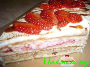 Тортик &laquo;Клубничная полоска&raquo;