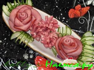 Мясной &laquo;букет&raquo;. Вариант украшения праздничного стола!!!