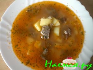 Суп харчо с суповой говядиной