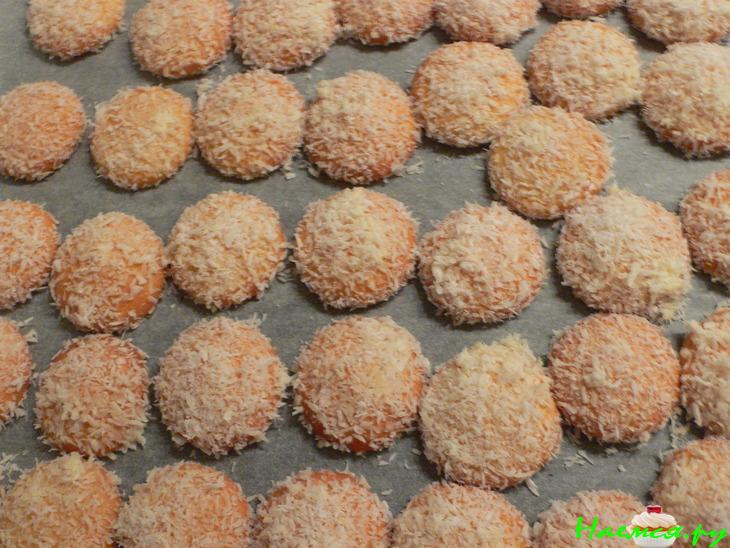 Кокосовое мини-пирожные с шоколадным пудингом (без выпечки)