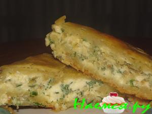 Пирог с плавленным сыром и луком Пирог с плавленным сыром и луком