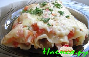 Каннеллони с карбонатом и томатами