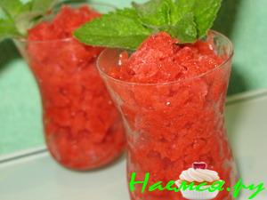Мятно-клубничный сорбет