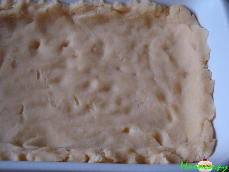 Нежный песочный пирог с творожно-яблочной начинкой