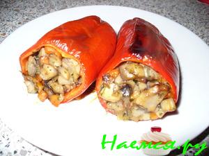 Болгарский перец фаршированный, запеченный (постный рецепт)