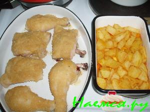 Окорочка цыплёнка с картофелем
