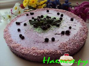 Черничный торт из гречишной муки