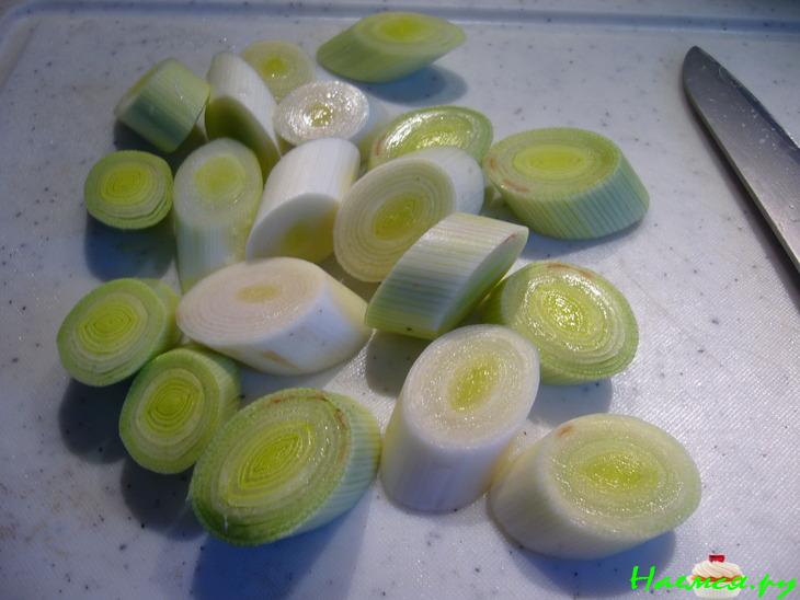 Гратен с пореем и рыбой Гратен с пореем и рыбой