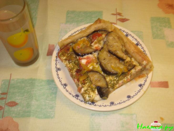 Открытый овощной пирог Открытый овощной пирог