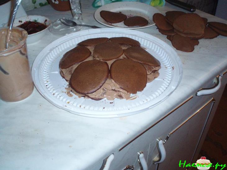 Торт "Черепаха" в сметанно-шоколадном креме