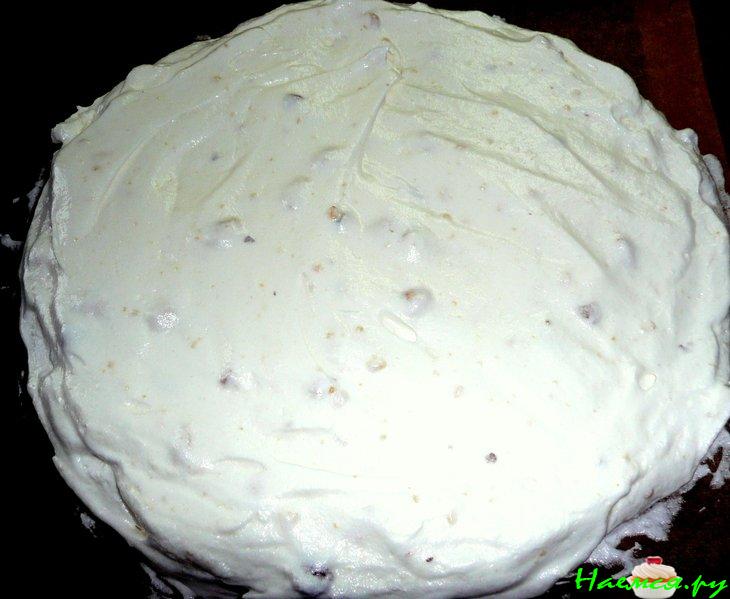 Торт "Киевский" с кремом на сгущенке, какао и коньяке