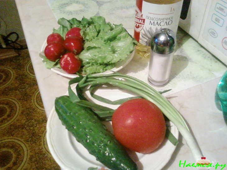 Салат овощной "Весенний" Салат овощной "Весенний"