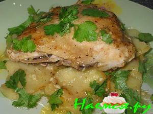 Куриные окорочка с картошкой, запеченные в "конвертиках"