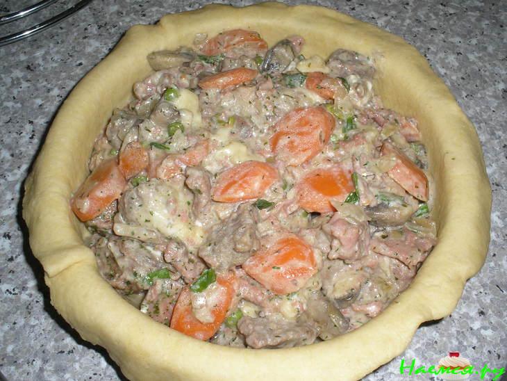 Мясной пирог "Праздничный"