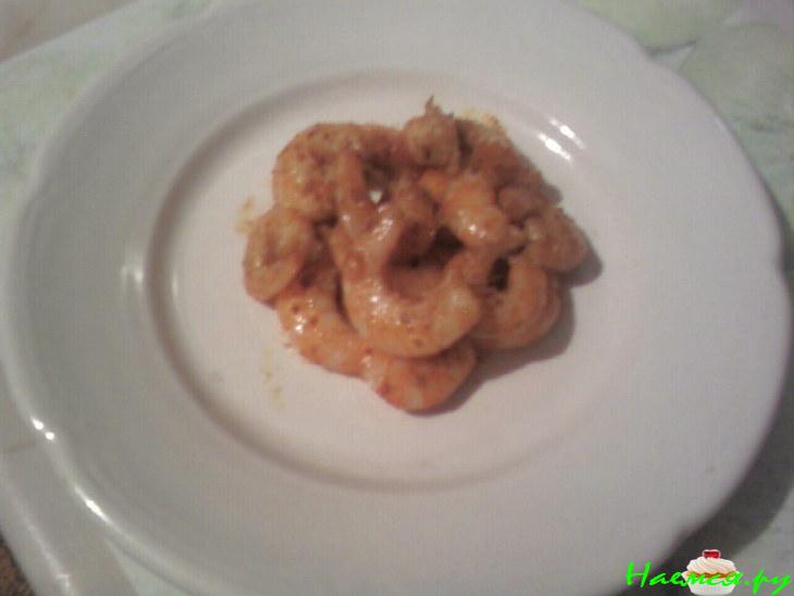 Закуска из креветок под соусом