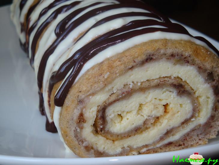 Творожный пирог - рулет