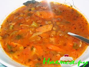 Суп с чечевицей и беконом Суп с чечевицей и беконом
