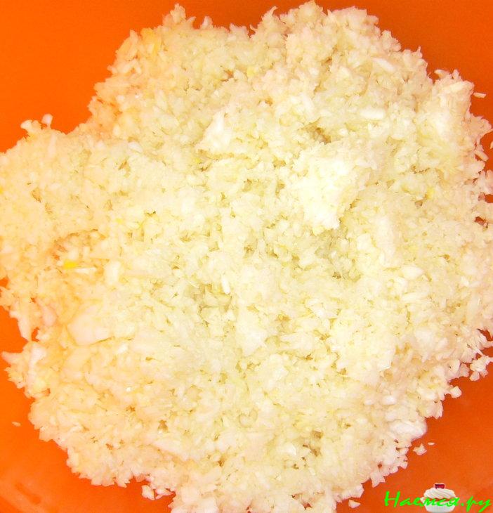 Капустный торт и скумбрией