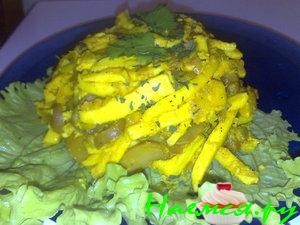 Кальмары жареные с грибами