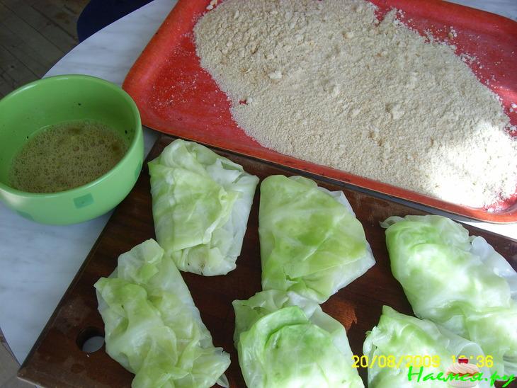 Капустный шницель в двойной панировке