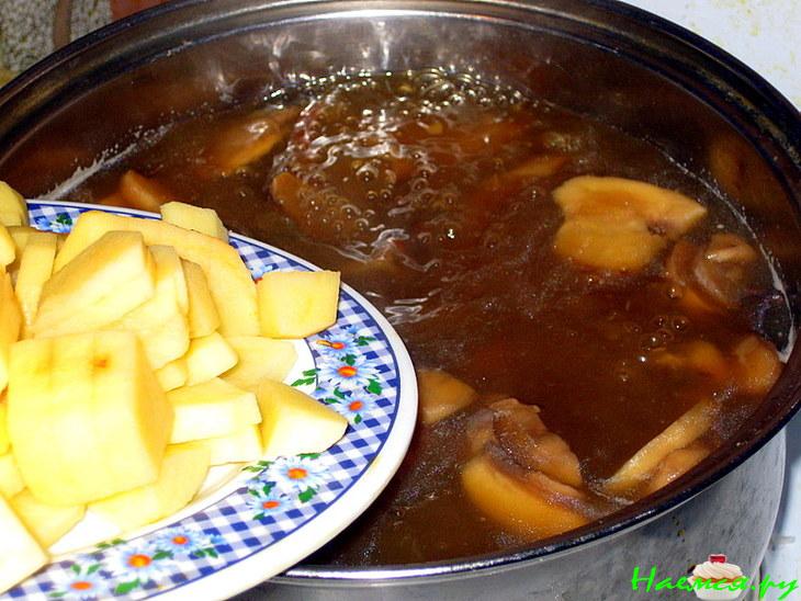 Суп из грибов ассорти из запасов