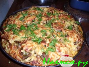 Пицца ассорти на толстом тесте