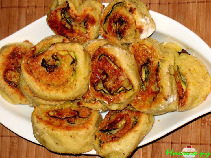 Картофельные рулетики с грилованными цуккини