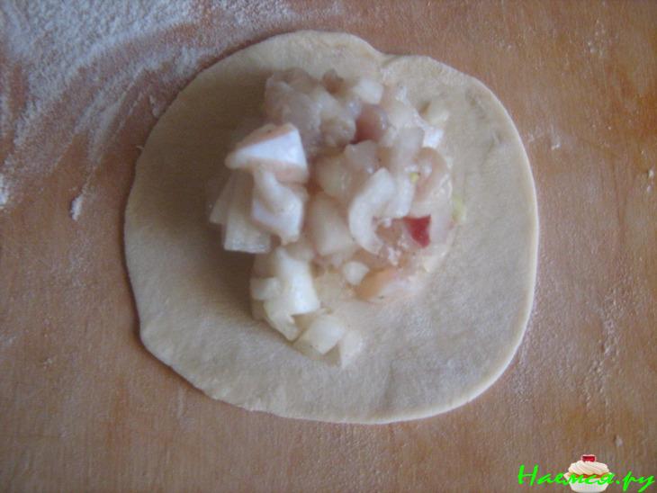 Манты с нежной, рыбной начинкой