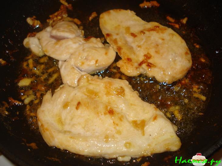 Куриное филе в чесночной карамели Куриное филе в чесночной карамели