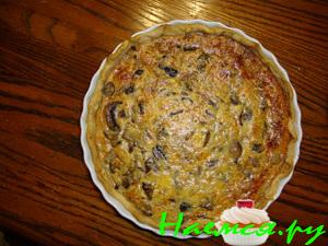 Киш с грибами (шампиньонами)