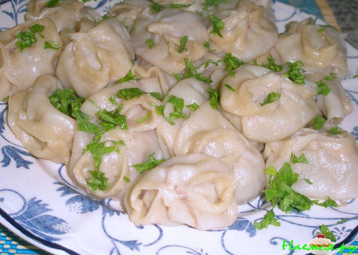 Манты с тыквой и бараниной