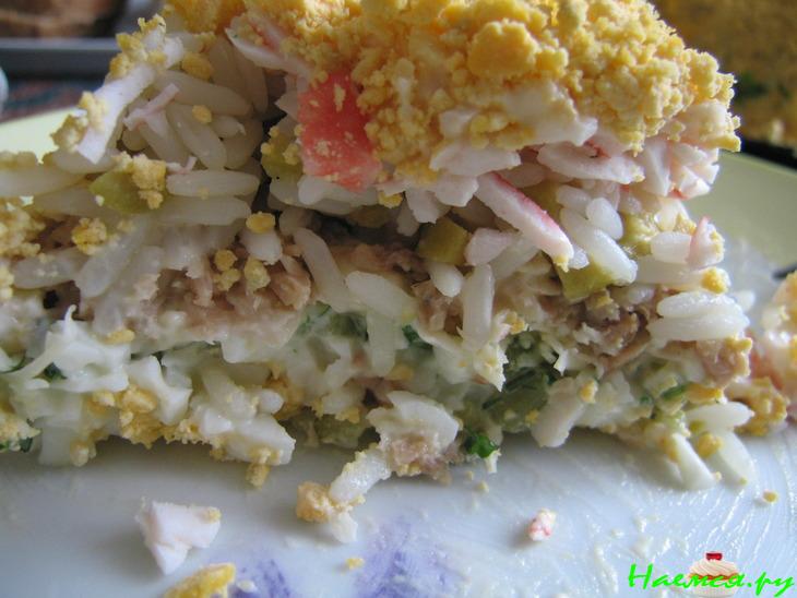 Салатик рыбный "8 марта"