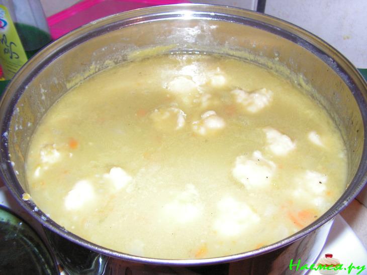 Гороховый суп без мяса c клецками