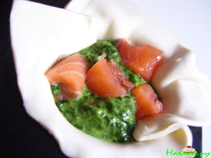 Корзиночки со шпинатом и рыбой Корзиночки со шпинатом и рыбой