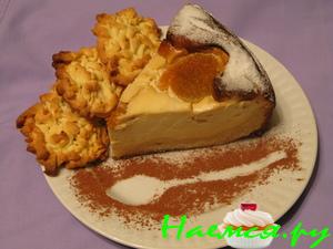 Творожный пирог с абрикосами