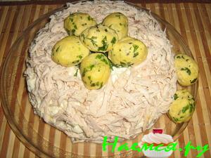 Салат "Птичье гнездо"