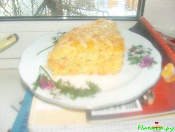 Пирог с рыбой и сыром