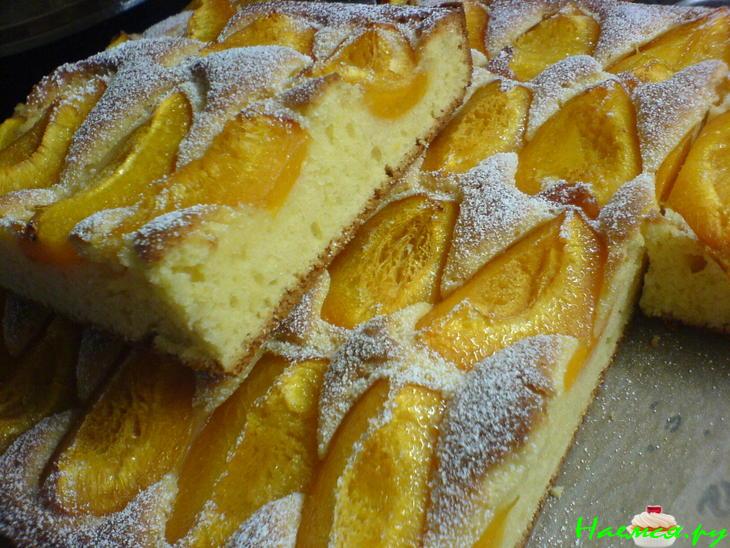 Пирог ванильный с абрикосами&nbsp;&nbsp; 