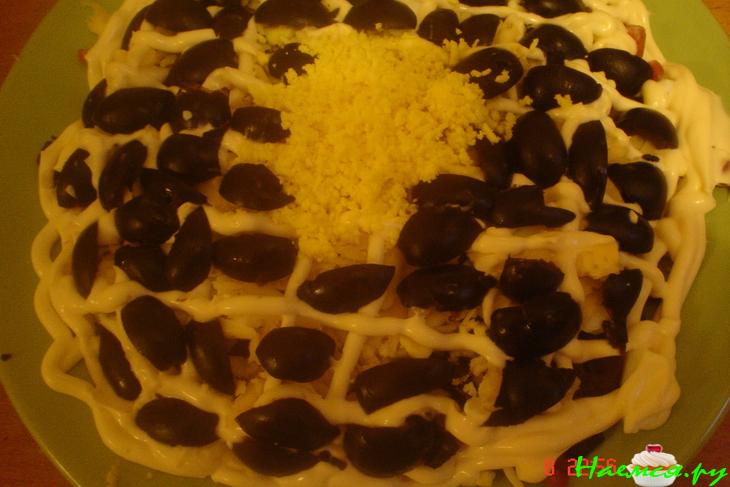 Салатик слоеный "Подсолнух"