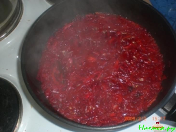 Борщ с нежными фрикадельками 