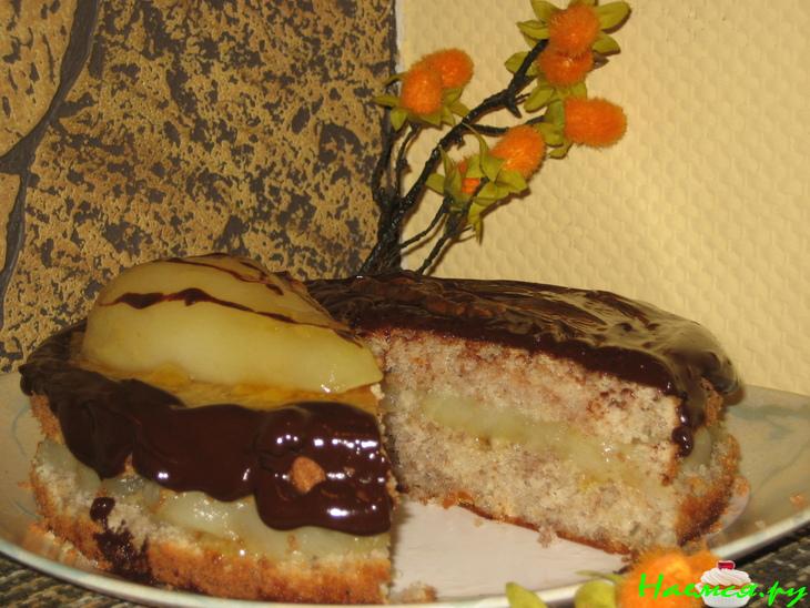 Шоколадно-грушевый торт