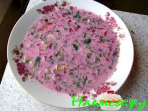 Свекольник на кефирной основе