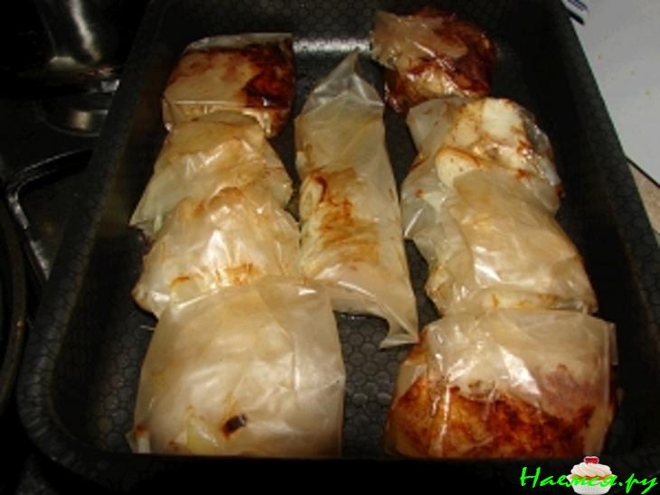 Рыба, запеченная в пергаменте