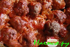 Тефтели с манкой в томатном соусе