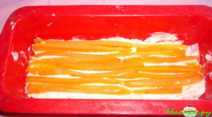 Рулет из курицы с овощами