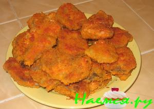 Язык в панировке